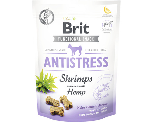 Maškrta pre psov Brit Care Dog Functional Snack Antistress Shrimps 150 g