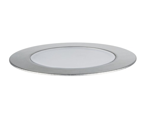 LED bodové svietidlo Paulmann 93953 Plug and Shine Floor IP65 1W 3000K strieborné Okrúhle vstavané svietidlo s kovovým rámom