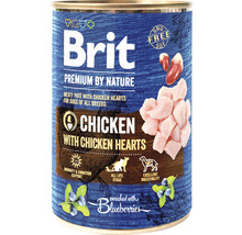 Konzerva pre psov Brit Premium by Nature Chicken with Hearts 400 g-thumb-0