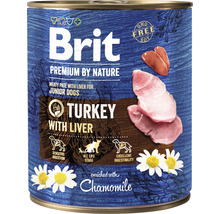 Konzerva pre psov Brit Premium by Nature Turkey with Liver 800 g-thumb-0