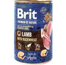 Konzerva pre psov Brit Premium by Nature Lamb with Buckwheat 400 g-thumb-0
