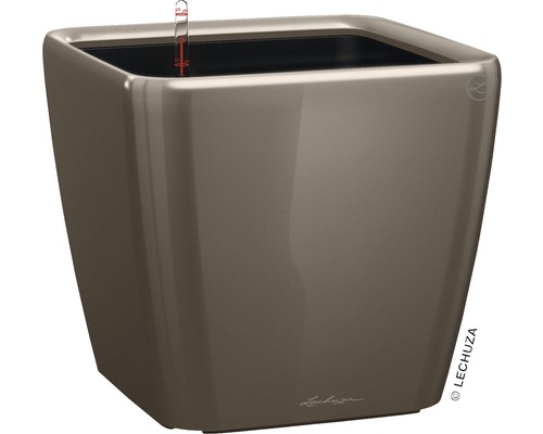 Štvorcový kvetináč s ukazovateľom hladiny vody