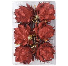 Balenie dvoch trblietavých ozdôb v tvare vianočnej hviezdy