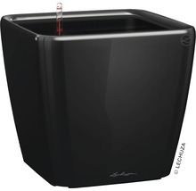 Čierny kvetináč s ukazovateľom hladiny vody