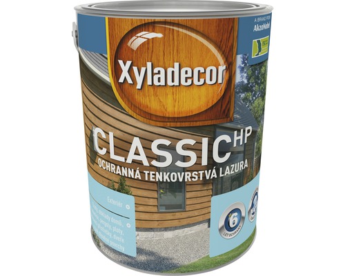 Lazúra na drevo Xyladecor Classic bezfarebný 5 l BIOCÍD Xyladecor Classic tenkovrstvová lazúra na drevo v kovovom vedre pre vonkajšie použitie