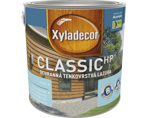 Lazúra na drevo Xyladecor Classic smrekovec 2,5 l BIOCID Xyladecor Classic tenkovrstvová lazúra na drevo pre exteriér v balení