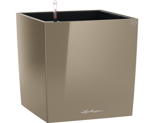 Štvorcový kvetináč s ukazovateľom hladiny vody