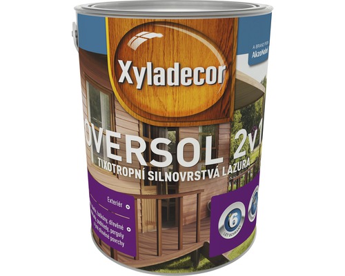 Lazúra na drevo Xyladecor Oversol prírodné drevo 5 l Xyladecor Oversol 2v1 lazúra na ochranu dreva v exteriéri v plechovke