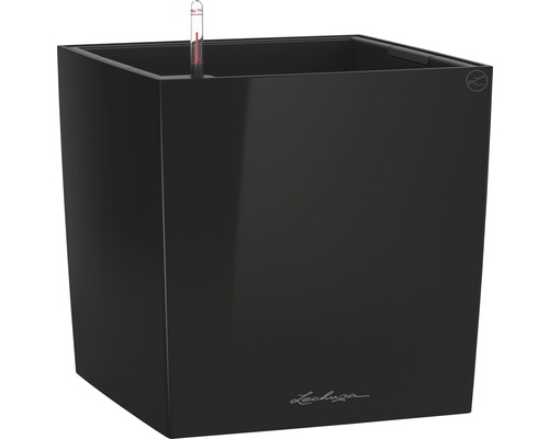 Čierny kvetináč Lechuza s ukazovateľom hladiny vody