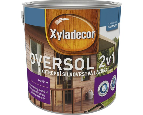 Lazúra na drevo Xyladecor Oversol prírodné drevo 2,5 l-0