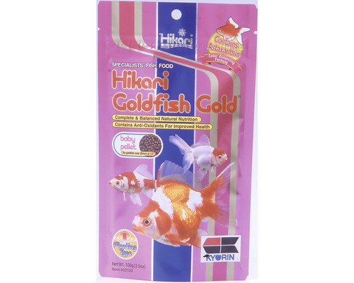 Krmivo pre jazierkové ryby Hikari Goldfish Gold Baby 100 g Krmivo pre zlaté rybky Hikari Gold v balení 100 gramov