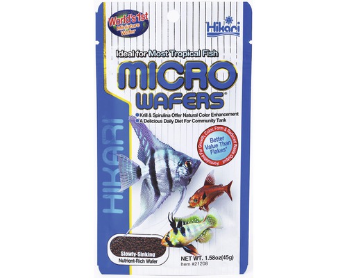 Granulované krmivo pre ryby Hikari Micro Wafers 45 g Balenie krmiva pre tropické ryby Hikari Micro Wafer