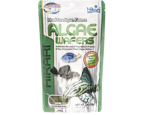 Krmivo pre ryby Hikari Tropical Algae Wafers 250 g Hikari Algae Wafers pre ryby živiacich sa riasami, balenie 250 gramov