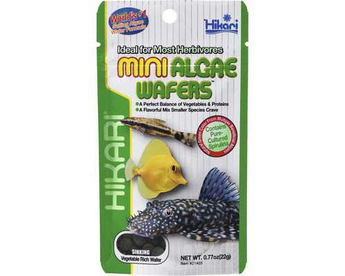 Krmivo pre ryby Hikari Tropical Mini Algae Wafers 22 g Hikari Mini Algae Wafers krmivo pre ryby bylinožravce