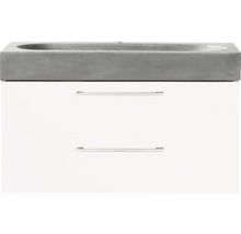 Súprava kúpeľňového nábytku Somero lesklá biela/umývadlo betón 80x57 cm-thumb-0