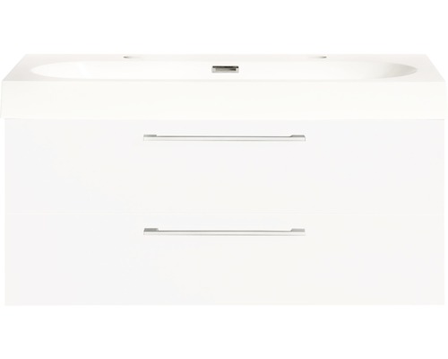 Súprava kúpeľňového nábytku Somero lesklá biela 100x57 cm