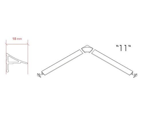 Schéma profilových líšt s rozmermi a príkladom montáže