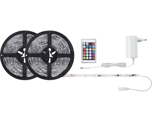 LED pásik s diaľkovým ovládaním a napájacím zdrojom na cievkach