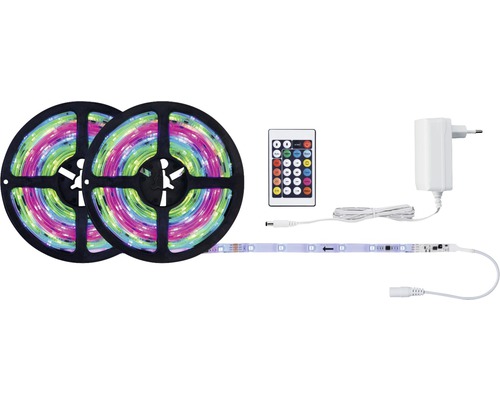 Sada LED pásov s diaľkovým ovládaním a napájacím adaptérom