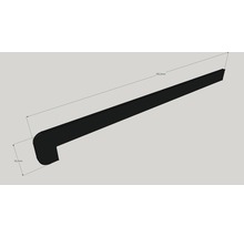 Bočná krytka k parapetu Polyform 350 x 19 mm, čierna, 2 ks
