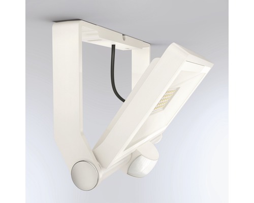 Biele vonkajšie LED svietidlo s pohybovým senzorom na montáž na strop