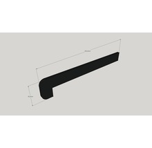 Bočná krytka k parapetu Polyform 200 x 19 mm, čierna, 2 ks