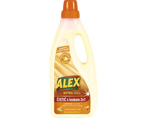 Čistiaci prostriedok Alex na laminátové podlahy 2v1 s leskom 750 ml Alex čistiaci prostriedok na laminát pre laminátové a plávajúce podlahy