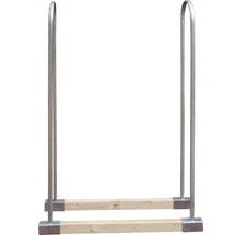 Pomôcka na ukladanie dreva z kovu a dreva