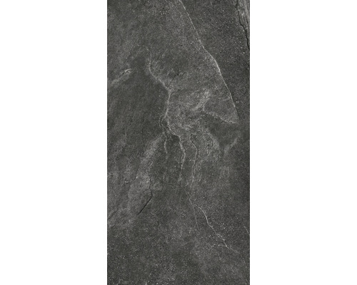 Tmavosivá podlahová dlaždica s kamenným vzhľadom
