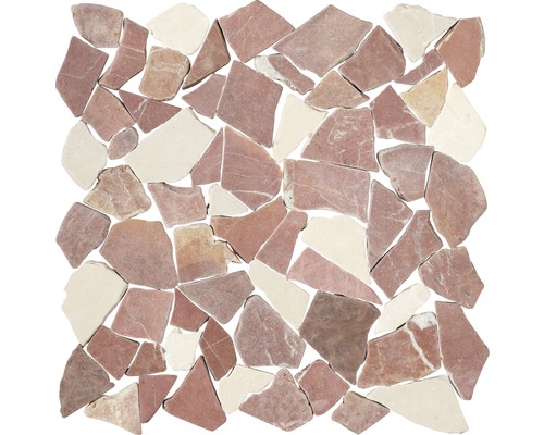 Mramorová mozaika z prírodného kameňa Biancone & Rosso Verona 30,5x30,5 cm