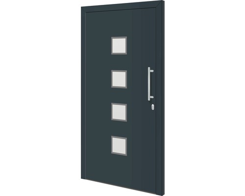 Hliníkové vchodové dvere Michigan 110x210 cm P antracit