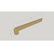 Bočná krytka k parapetu Polyform 200 x 19 mm, svetlobéžová, 2 ks