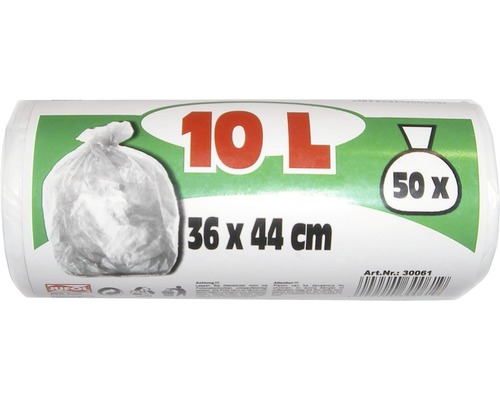 Rolka s päťdesiatimi vrecami na odpad s objemom desať litrov a veľkosťou 36 x 44 centimetrov