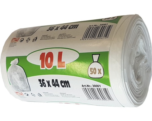Rolka vriec na odpad, 10 litrov, 50 kusov