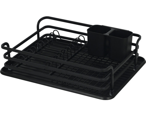 Odkvapkávač na riad s odkvapkávacou miskou a nádobou na príbory