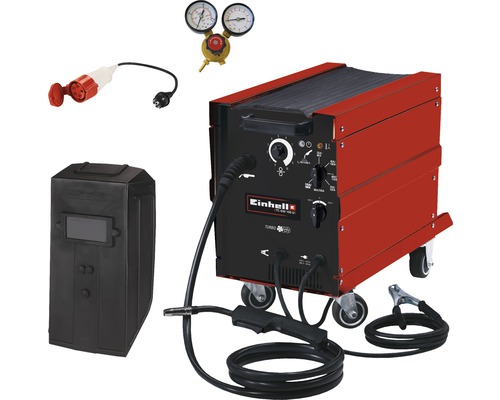 Zváračka Einhell so zváračskou maskou, redukčným ventilom a zástrčkou