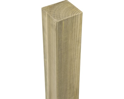 Stĺpik na plot 7 x 7 x 185 cm hladký prírodný tlakovo impregnovaný Drevený stĺpik v reze