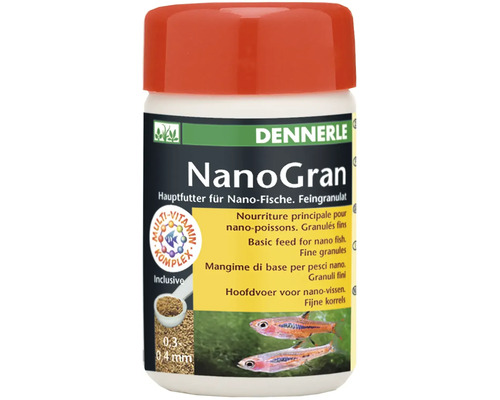 Granulované krmivo pre ryby Dennerle NanoGran 100 ml Dennerle NanoGran základné krmivo pre nano ryby, jemné granule