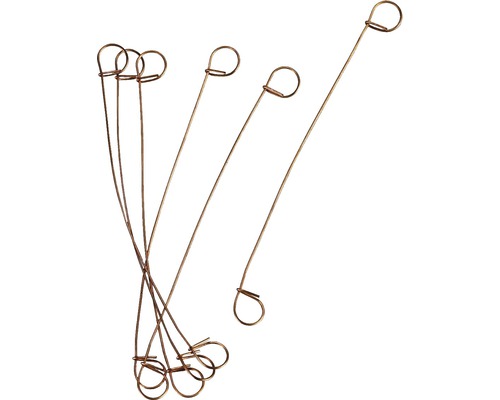 Kovové tyče so slučkami na upevnenie rastlín