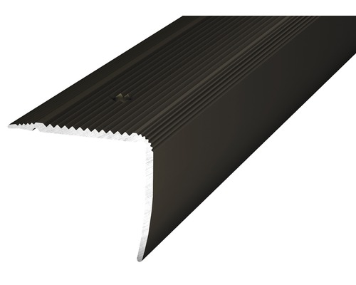 ALU ukončovacia lišta NOVA bronz 35x30mm/1 m (predvŕtaná) Schodiskový hranový profil z kovu s vrúbkovaným povrchom