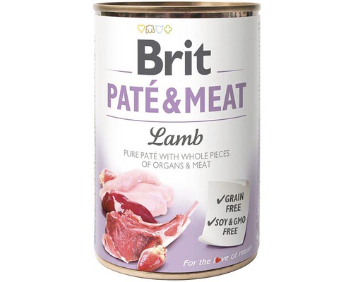 Konzerva pre psov Brit Paté & Meat Lamb 800 g-0