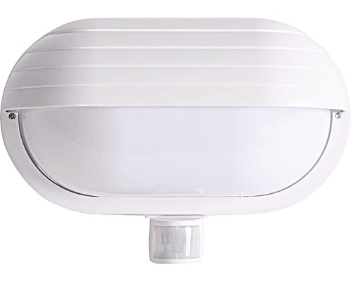 Vonkajšie nástenné svietidlo IP44 E27 1x60W biele so senzorom pohybu