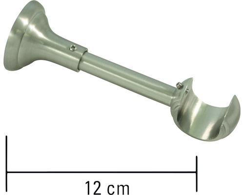 Držiak záclonovej tyče s dĺžkou 12 cm na montáž na stenu