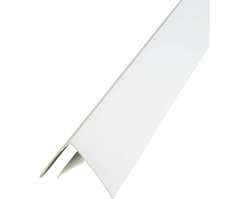Profil pre plastové palubky hrebeňový 3000 x 32 x 26 mm biely Plastový rohový profil