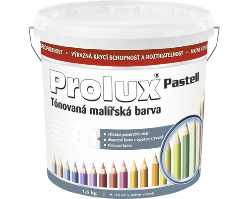 Oteruvzdorná farba na stenu Prolux Pastell biela 1,5 kg