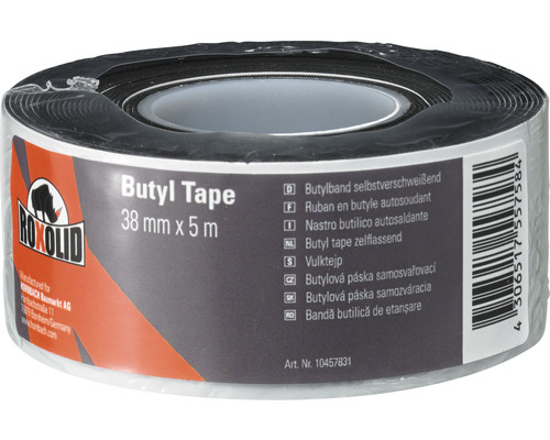 Tesniaca páska ROXOLID Butyl-páska samozváracia 38 mm x 5 m Roxolid Butylová páska, 38 mm x 5 m, samovulkanizačná