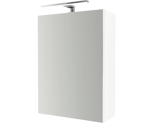 Biela zrkadlová skrinka s osvetlením do kúpeľne