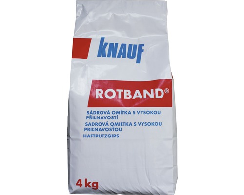 Knauf Rotband sádrová omietka s vysokou priľnavosťou, 4 kg balenie Knauf Rotband sádrová omietka s vysokou priľnavosťou, 4 kg balenie