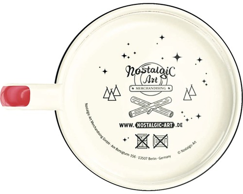 Hrnček Nostalgic Art s logom a motívmi kempingu