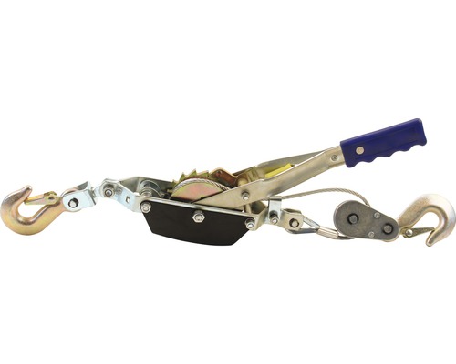 Lanový zdvihák s hákmi a pákou